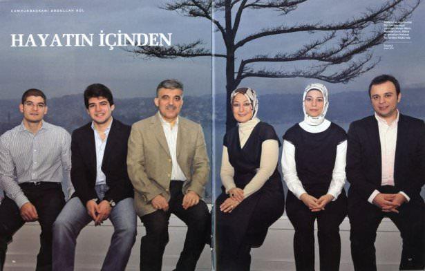 <p>Abdullah ve Hayrünnisa Gül, (soldan sağa) çocukları Ahmet Münir, Mehmet Emre, Kübra ve damatları Mehmet ile Tarabya Köşkü'nde. (İstanbul-Aralık 2010)</p>
