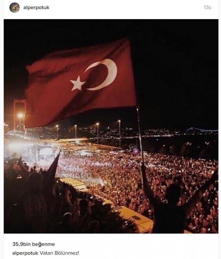 <p>Alper Potuk: Vatan Bölünmez</p>
