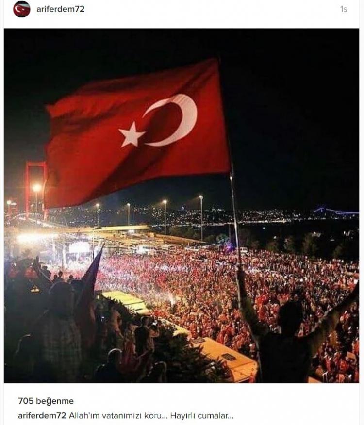 <p>Arif Erdem: Allahım vatanımızı koru... Hayırlı cumalar</p>
