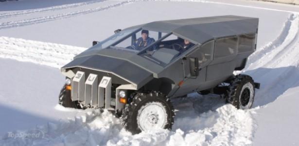 <p>Rusya'nın yeni askeri zırhlı aracı ZiL Punisher araziye bir hayli iddialı çıkıyor. Garip tasarımıyla dikkat çekse de o dünyanın en hızlısı.</p>
