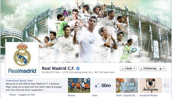 <p>Real Madrid, Twitter'da 13,8 milyon, Instagram'da 4,9 milyon, YouTube'ta 1,6 milyon takipçi,</p>
