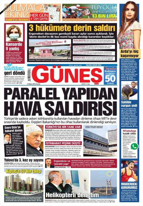 <p><span style="color: #ffff00;"><strong>Manşetlerde bugün Ergenekon'un gerekçeli kararının ayrıntıları ve Twitter yasağının kalkması var. Akit gazetesi ise CHP ve MHP'nin seçim ittifakı yaptı yaptığı yerleri deşifre etti.</strong></span></p>