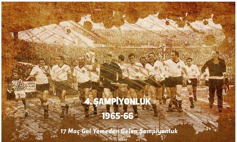<p><strong>4. ŞAMPİYONLUK (1965-1966)</strong><br />
<br />
Beşiktaş, 1965-66 sezonuna favori olarak girdi. Üst üste 17 maçı gol yemeden tamamlama başarısı gösteren siyah-beyazlılar, sezonu şampiyon tamamladı.</p>
<p> </p>