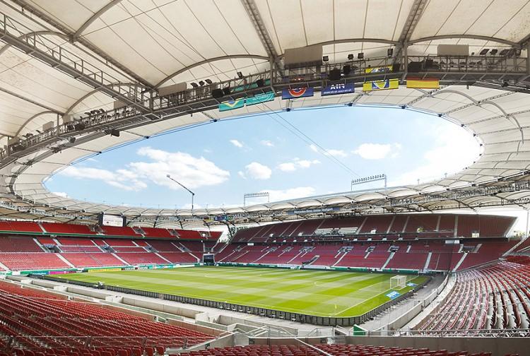 <p>Mercedes-Benz Arena 60,469<br />
<br />
Stuttgart, Germany<br />
<br />
VfB Stuttgart</p>