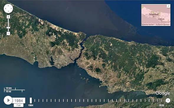 <p>Google, zaman tünelini güncelledi; İstanbul'un inanılmaz değişimi uzaydan böyle görüntülendi! İşte Google Timelapse üzerinden İstanbul'un 32 yıllık değişimi...</p>

<p><strong>1984</strong></p>

