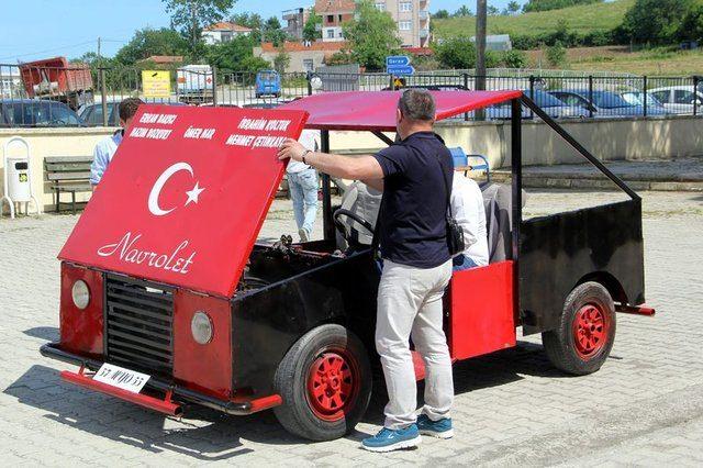 <p><strong>SADECE 2 BİN LİRAYA YAPTILAR!</strong></p>

<p>Sinop Üniversitesi öğrencilerince eski araç parçaları bir araya getirilerek 80 kilometre hıza ulaşabilen "Navrolet" adlı araç yapıldı.</p>
