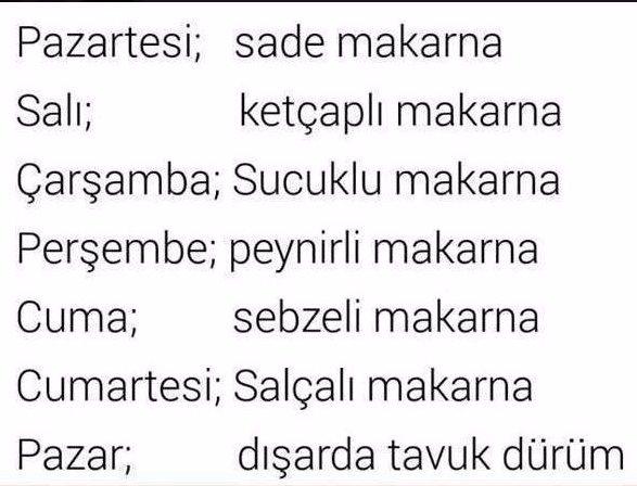 <p>Ama olsun, menü önceden hazır neyse ki</p>