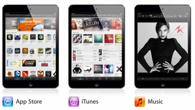 iPad Mini App Store iTunes Music