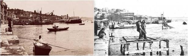<p>Gülmez Biraderler'in ~1900'de çektiği fotoğraf ve 1975 yılında çekilen bir hatıra fotoğrafı yan yana Beşiktaş</p>

<p> </p>
