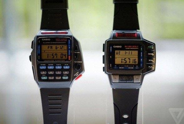 <p>Uzaktan kumandalı Casio'lar</p>
<p>Apple Watch'un en faydalı işlevlerinden bir tanesi, Apple TV'yi uzaktan kontrol etmek. Bu Casio modelleri ise 1993'te TV'leri ve VCR'leri kontrol etmenize yarıyordu.</p>