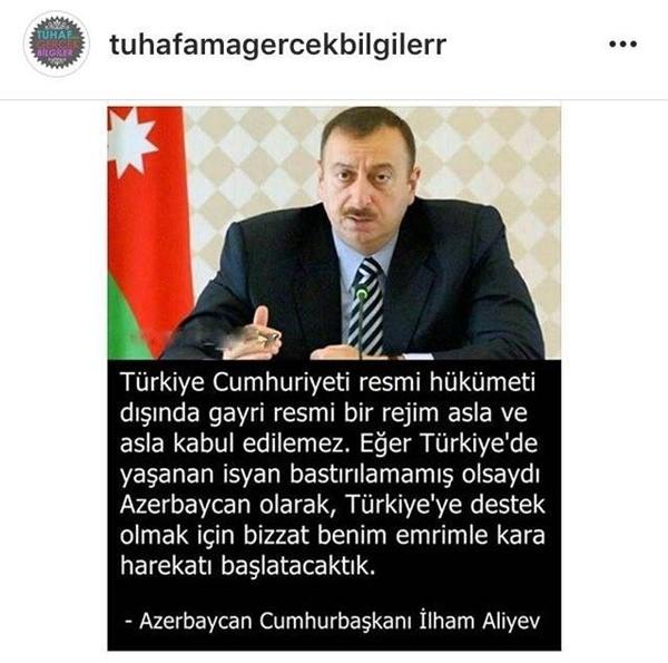<p><span style="color:rgb(204, 204, 204)">) Aliyev Kara Harekatı Başlatacaktı İddiası - İDDİA: Aliyev’in açıklamalarına göre Türkiye’de darbe olsaydı, Azerbeycan kara harekatı başlatacaktı.</span><br />
<span style="color:rgb(204, 204, 204)">GERÇEK: Aliyev’in açıklamalarında böyle bir ifade yok. Aliyev aslında Başsağlığı dilemiş ve üzüntüsünü dile getirerek seçimle iş başına gelmenin önemine vurgu yapmış.</span></p>
