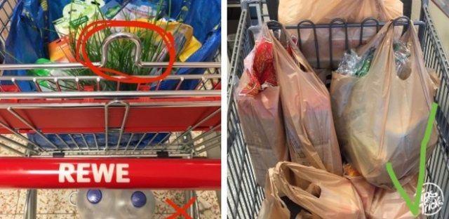 <p><strong>Alışveriş arabalarındaki oval demirler ne işe yarıyor?</strong></p>
<p>Birçoğumuz alışveriş arabalarına çocuk koysak da asıl kullanım amacı çok farklı. Arabadaki oval demirler aslında askılık. Bu askılıklara poşetlerinizi koyarsanız, eşyalarınız birbirine karışmaz. </p>