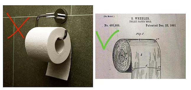 <p><strong>Tuvalet kağıdı nasıl konulmalı?</strong></p>

<p>Tuvalet kağıdının yaprak kısmı duvar tarafında değil, ön tarafta olmalıdır. 1981'de patenti alınan icadın tasarımcısı orjinal kullanım şeklini göstermiştir.</p>

