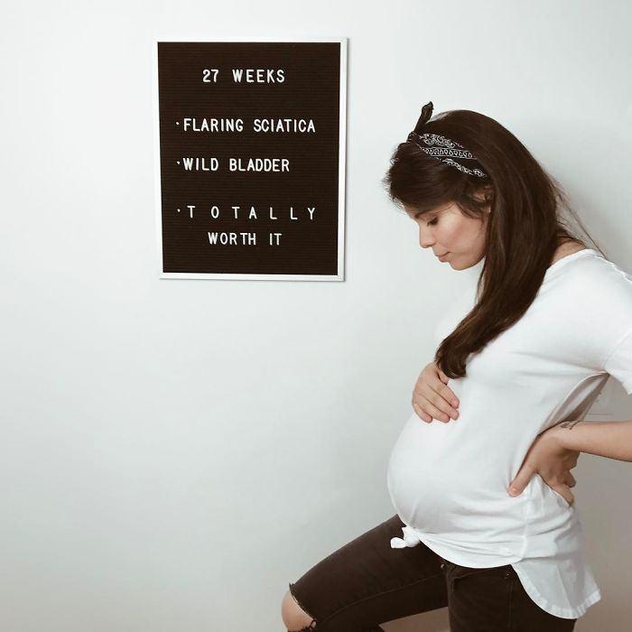 <p>Maya Vorderstrasse isminde bir kadın, hamileliğin kolay bir süreç olduğunu zannedenlere karşın gerçekte olan durumu göstermek istedi.</p>
