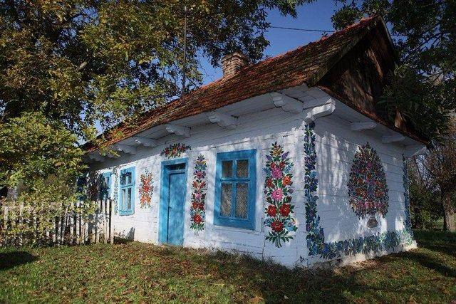 <p>Zalipie adında küçük bir Polonya köyünde adamın birisi evinin tavanına bir çiçek resmi çzmiş.</p>
