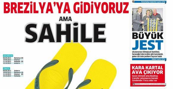 İşte 27.03.2013'ün Milli maç sonrası gazete manşetleri...