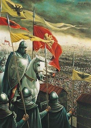 <p>İmparatorun karaya ayak bastığında Tanrı'nın bir meleği onu görerek, ''Buraya yerleşmelisin, fakat şimdi atından inme, sakın arkana bakma ve atını yola çıktığın yere sür'' dediğine inanılıyor.<br />
</p>