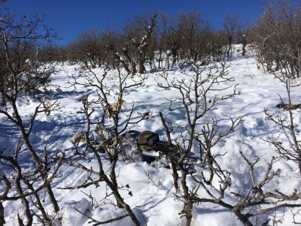 <p>Operasyon kapsamında -18 derece hava sıcaklığı ve 40 santimetre kar altında Komandolar, söz konusu bölgeye yaya olarak sızma harekatı gerçekleştirdi. Bölgede 2 gün boyunca aralıksız olarak icra edilen temas araması faaliyeti esnasında 3 büyük sığınak tespit edildi.</p>
<p> </p>