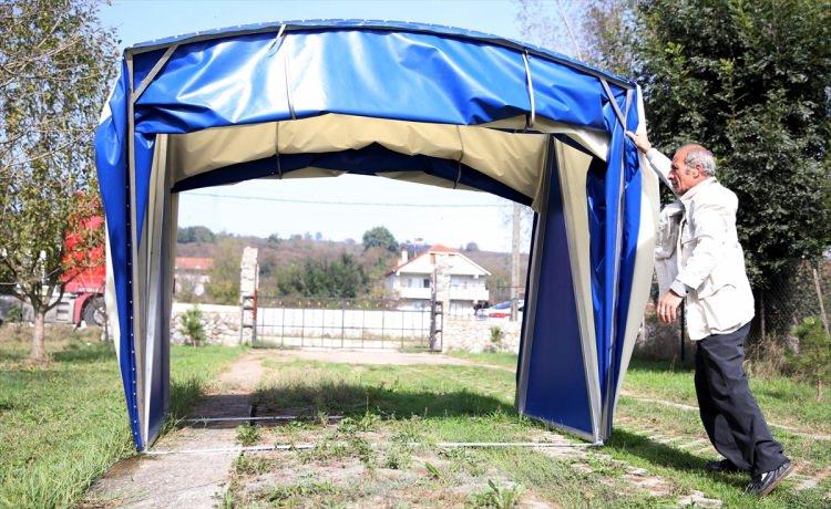 <p>Yılmaz, ilk garajın maliyetinin yüksek olması nedeniyle yeni bir model geliştirdiğini aktararak, şunları söyledi:</p>