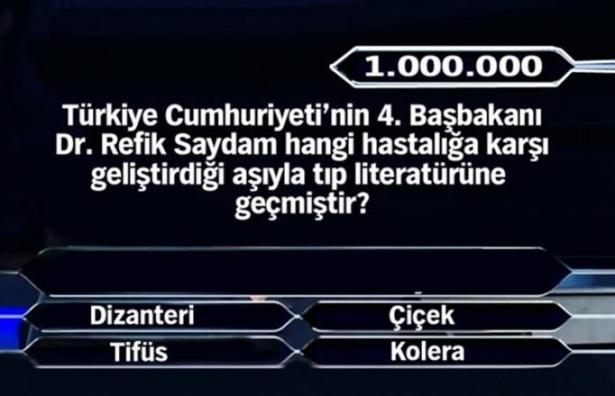 <p>İşte 1 milyon lira ödüle sahip 'Kim Milyoner Olmak İster' yarışmasında sorulan final soruları..</p>
