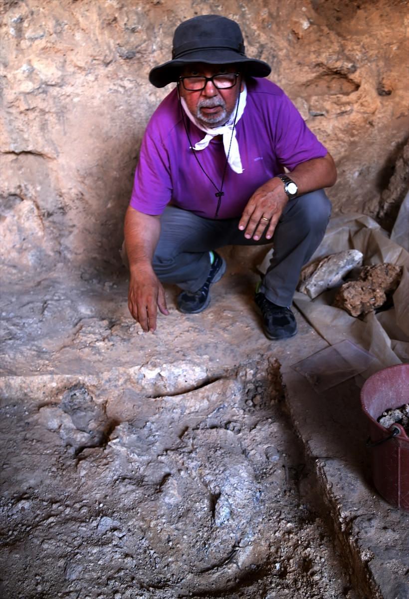 <p><em>Özellikle E gözünde kemik yoğunluğuyla karşılaştıklarını belirten Taşkıran, şöyle devam etti:</em></p>
<p>"Büyük memelilere ait kaburga kemikleri, dişler ve iskelet kemiklerine ulaştık. Bu yılki kazılarda kazı tarihinde ilk defa çok büyük bir hayvana ait kalça kemiği ile çene ve dişler bulduk.</p>