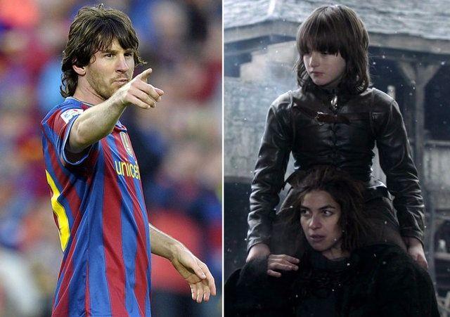 <p>Lionel Messi - Bran Stark</p>
