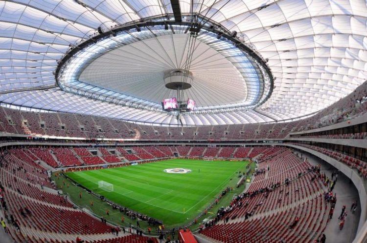 <p>PGE Narodowy 58,585<br />
<br />
Warsaw, Poland<br />
<br />
Poland national football team</p>
