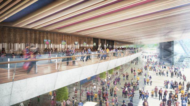 <p>Barcelona Kulübü, 600 milyon avroluk bütçeyle 2017'de başlayıp 2022'de sona ermesi öngörülen Nou Camp Stadı'nın ve basketbol maçlarının oynandığı "Nou Palau"nun baştan aşağı restorasyonunu içeren "Espai Barça" adlı projenin tanıtımını yaptı.</p>