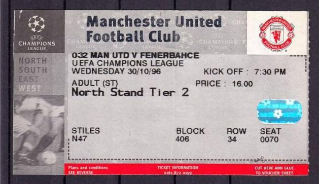 <p>1996 ŞAMPİYONLAR LİGİ MANCHESTER UNİTED-FENERBAHÇE</p>