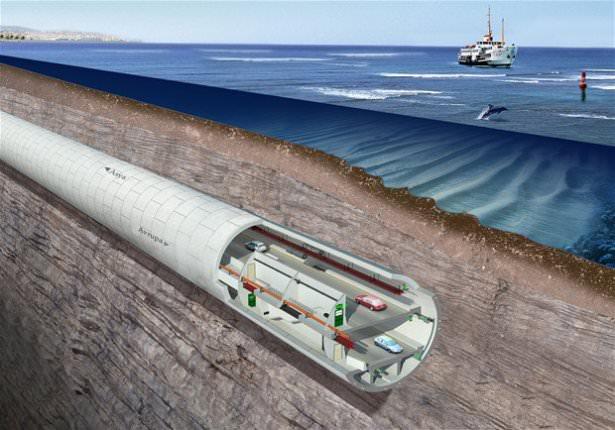 <p>Başbakan Recep Tayyip Erdoğan’ın ‘Marmaray’a kardeş’ olarak adlandırdığı Avrasya Tüneli Projesi ilk kez görüntüledi. Yüzde 10’u tamamlanan projede, deniz altı çalışma aşamasına gelindi.</p>
