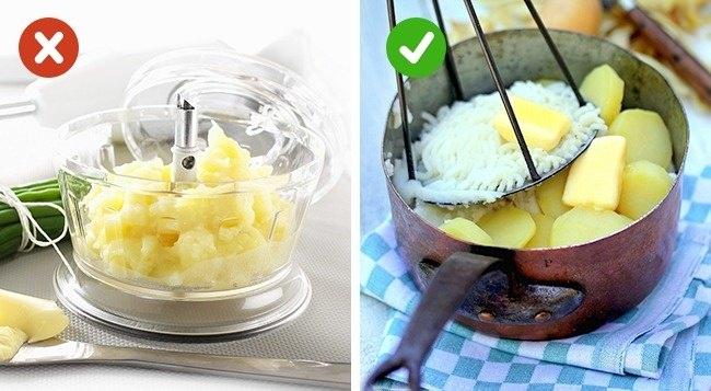 <p><strong>Püre yapmak için blender kullanmayın</strong></p>
<p>Patates püresi gibi yiyeceklerinizin daha lezzetli olması için basit bir ezici kullanın. </p>