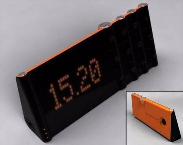 <p>Sony'e ait olan bu cep telefonu tasarımı, sabahları çalar saatle uyanmak isteyen kullanıcılar için geliştirildi. Dijital saat olarak çalışabilen bu konsept telefonun tasarımı da bir hayli ilginç.</p>
<p> </p>