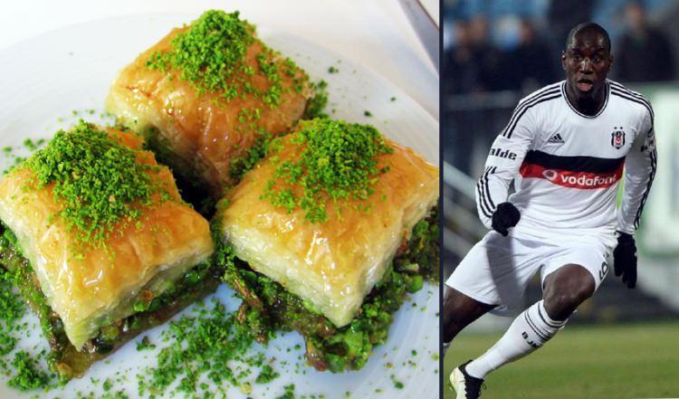 <p>Demba Ba - Baklava</p>

<p>Beşiktaşlı Demba Ba'ya en sevdiği yemek sorulduğunda verdiği yanıt buram buram Türkiye kokuyor. Demba Ba en çok baklavayı seviyor.</p>
