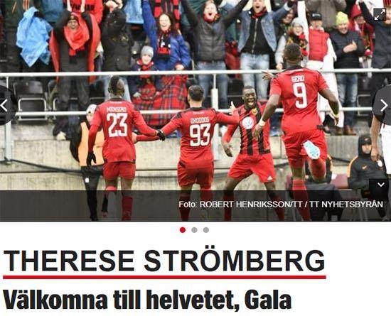 <p><strong>Expressen:  Cehenneme hoş geldin Galatasaray </strong></p>

<p>İsveç'in önde gelen gazetesinde Therese Strömberg imzasıyla yayınlanan maç analizinde sarı-kırmızılı taraftarlarla özdeşleşmiş 'Cehenneme hoşgeldin' sloganına atıfta bulunuldu: "Hava 9 derece. Yağmur var rüzgar var. Östersunds da yapması gereken her şeyi yaptı. Cehenneme hoş geldin Galatasaray".</p>

