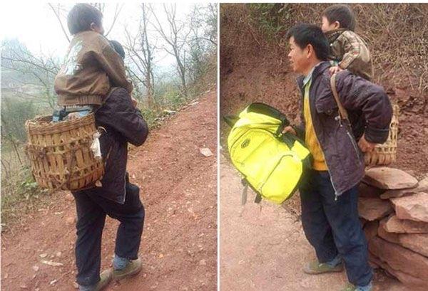 <p>1- Çin'de yaşayan Yu Xukang isimli bir baba, oğlunu her gün 29 km uzaklığındaki okula sırtında taşıyarak getiriyor. </p>
