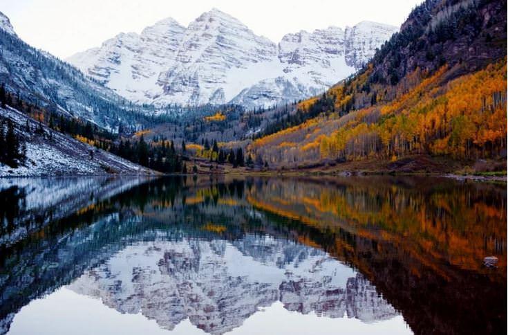 <p> Sonbahar ve kışın buluşması, Colorado, ABD</p>
