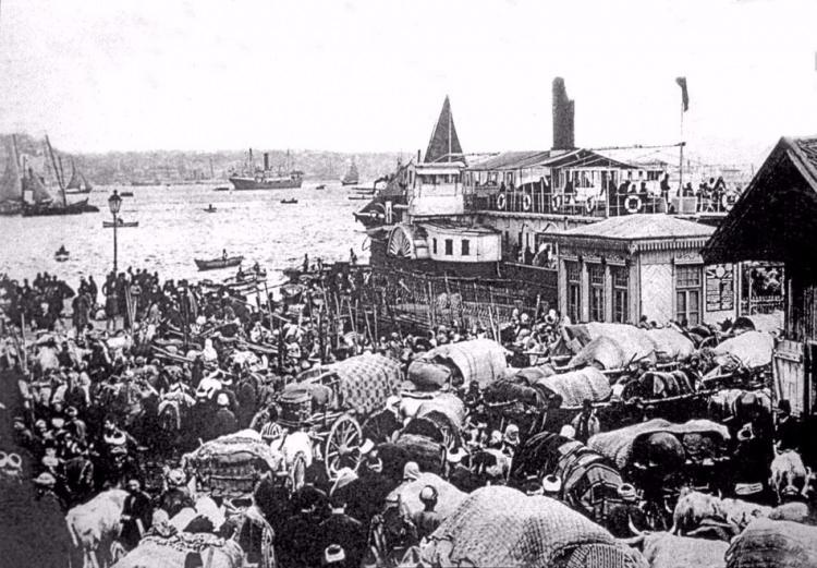 <p>Balkan Savaşı sırasında Eminönü İskelesi. /1912</p>
