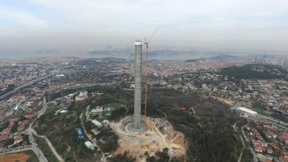 <p>Çamlıca'da görüntü kirliliği oluşturan antenlerin ve anten kulelerinin tek bir noktada toplanması için yapımına başlanan Küçük Çamlıca TV -Radyo kulesi inşaatında 200 metre aşıldı. </p>
