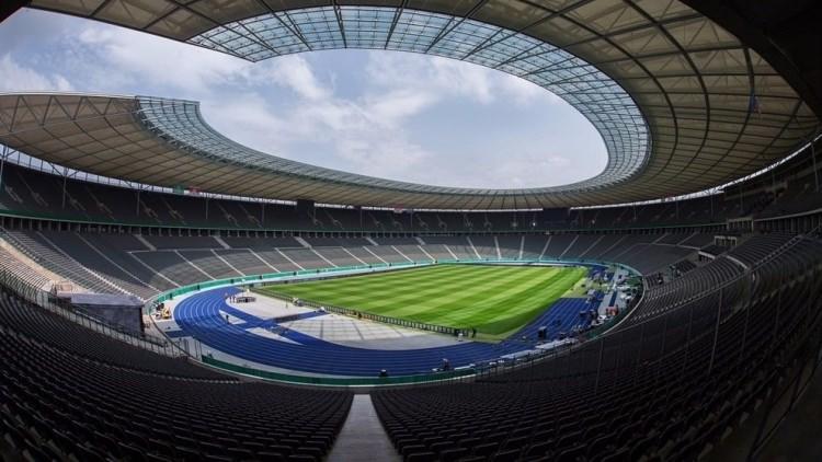 <p>Olympiastadion 74,649<br />
<br />
Berlin, Germany<br />
<br />
Hertha BSC</p>