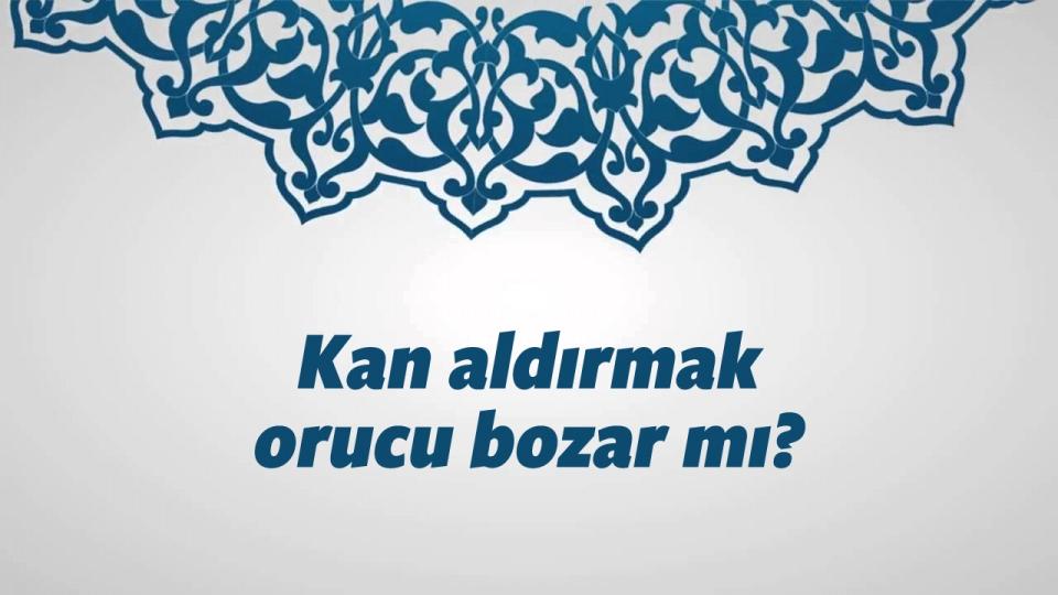 <p>Kan aldırmak orucu bozmaz. Nitekim Hz. Peygamber, ihramlı iken ve oruçlu bulunduğu sırada kan aldırmıştır (Buharî, “Tıb”, 11, “Sayd” ,11, “Savm”, 22). Ayrıca Hz. Peygamber: “Üç şey vardır orucu bozmaz: Kan aldırmak, kusmak, ihtilam olmak” (Tirmizi, “Savm”, 24) buyurmuştur.</p>