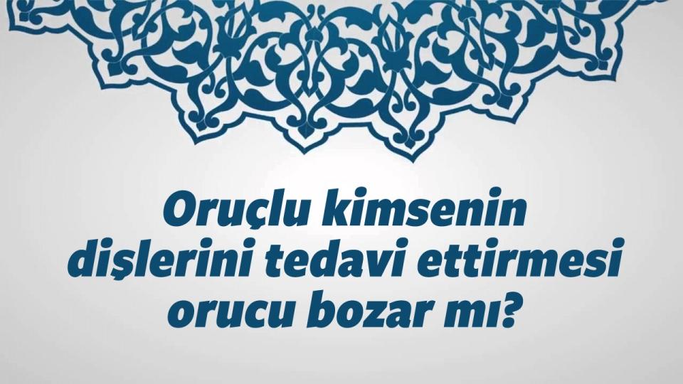 <p>Oruçlu bir kimsenin morfinli veya morfinsiz olarak dişlerini tedavi ettirmesi veya çektirmesi orucu bozmaz. Ancak tedavi esnasında,kan veya tedavide kullanılan maddelerden herhangi bir şeyin yutulması orucu bozar.</p>
