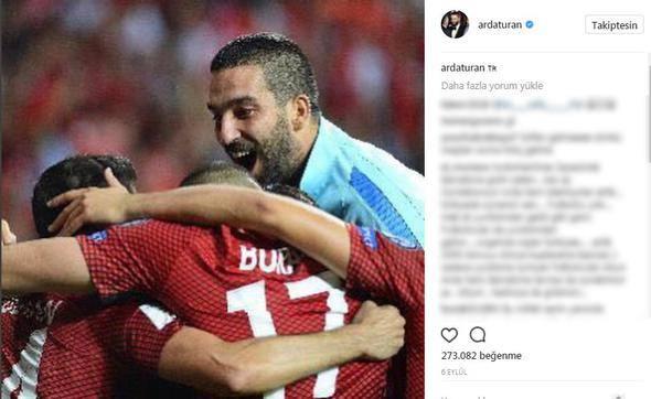 <p>Arda Turan paylaşımına 273.082 beğeni aldı.</p>
