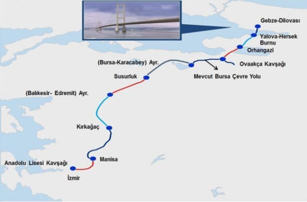 <p>Dünyanın en büyük orta açıklığa sahip dördüncü asma köprüsü olma özelliğini taşıyan İzmit Körfez Geçişi Asma Köprüsü'nde çalışmalar devam ediyor.</p>

<p> </p>
