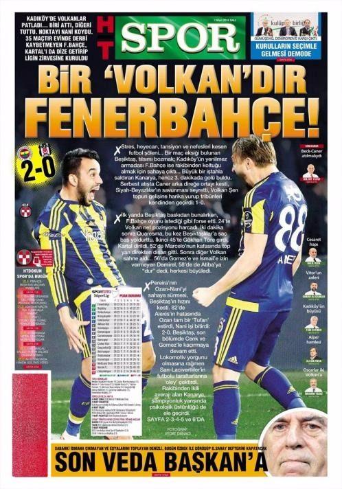 <p>İşte gazetelerin Fenerbahçe galibiyeti sonrası derbi manşetleri...</p>
