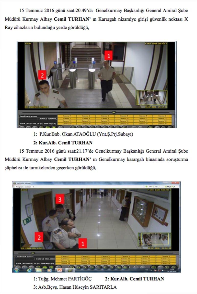 <p> İddianamede darbe girişimi sırasında Genelkurmay Karargahında kaydedilen görüntülere de yer verildi. İşte kan donduran o fotoğraflar...</p>