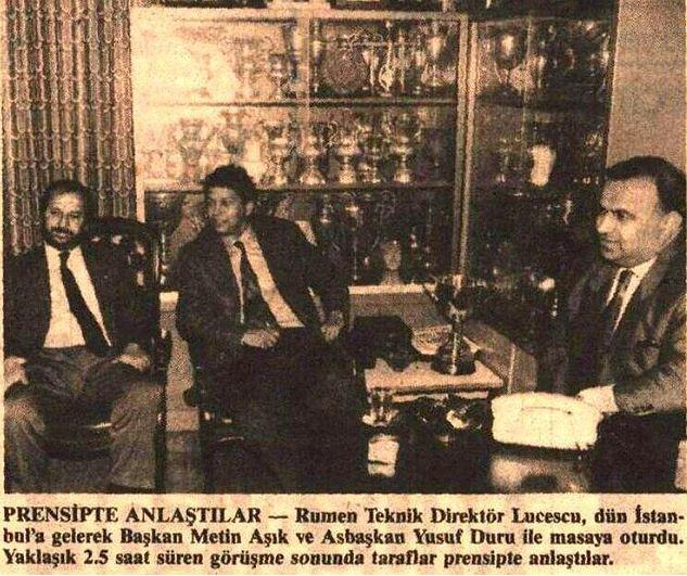 <p>Fenerbahçe, Mircea Lucescu ile prensipte anlaştı. Mayıs 1991</p>
