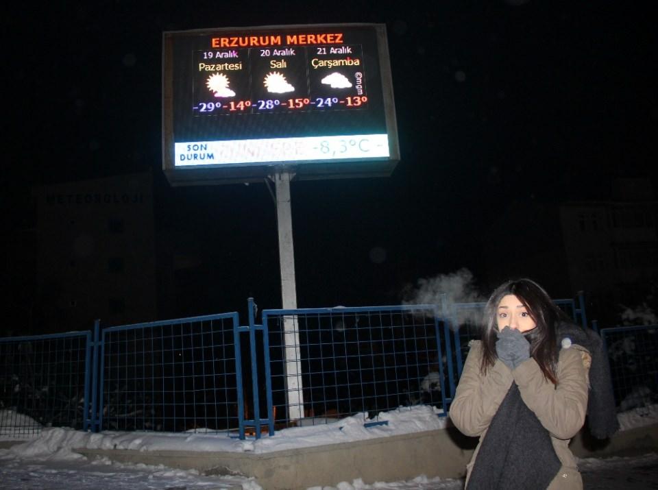 <p>Sibirya soğuklarının etkisi altında bulunan Doğu Anadolu Bölgesi adeta buz kesti. </p>
