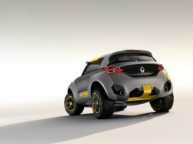 <p>Aracın çekici orantıları ve boyutları enerjik bir araç izlenimi veriyor, devasa tekerlekleri ise çamurluklardan dışarı çıkıyor ve bu haliyle KWID CONCEPT'in bir buggy aracı gibi görünmesini sağlıyor.</p>