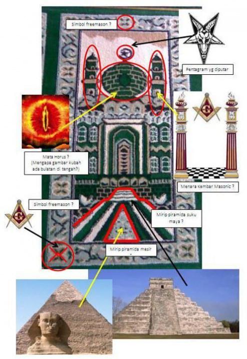 <p>Bu seccadeye bazı masonik simgeler ustaca yerleştirilmiş.</p>