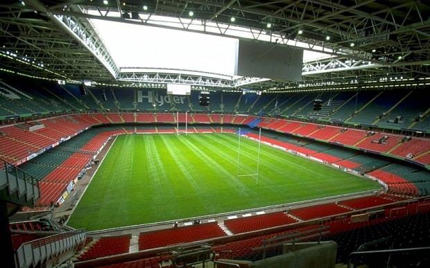<p>Millennium Stadium 74,500<br />
<br />
Cardiff, Wales<br />
<br />
Welsh Rugby Union</p>